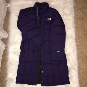 North face down thin parka no hood size M